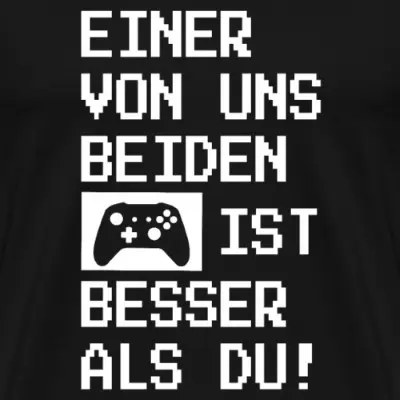 einer-von-uns-beiden-gamer-maenner-premium-t-shirt_design_13