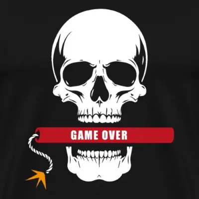 game-over-dynamite-skull-maenner-premium-t-shirt_design_10