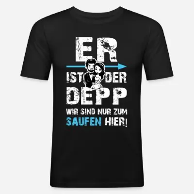 jga-er-ist-der-depp-maenner-slim-fit-t-shirt_product_1