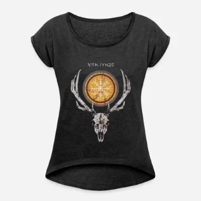 vikings-deer-frauen-t-shirt-mit-gerollten-aermeln_product_8