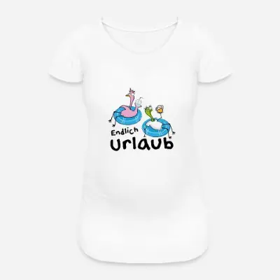 endlich-urlaub-flamingo-schildkroete-frauen-schwangerschafts-t-shirt_product_1