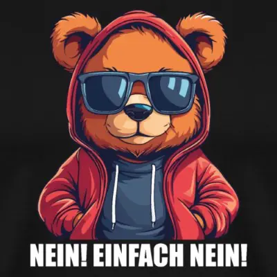 nein-einfach-nein-teddy-maenner-premium-t-shirt_design_8