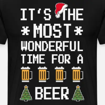 most-wonderful-time-for-a-beer-weihnachten-maenner-premium-t-shirt_design_8